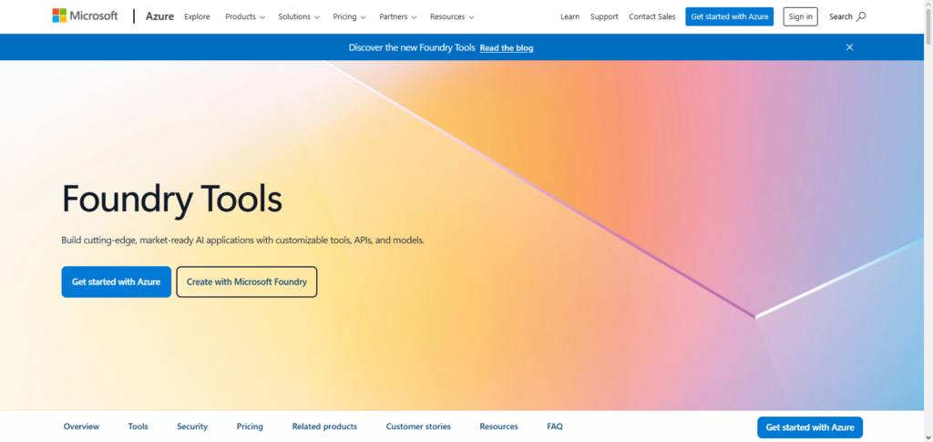 Microsoft Azure AI Product API