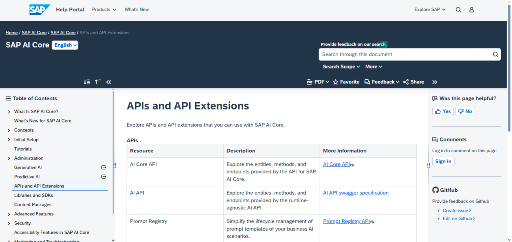 SAP AI Core Prompt API