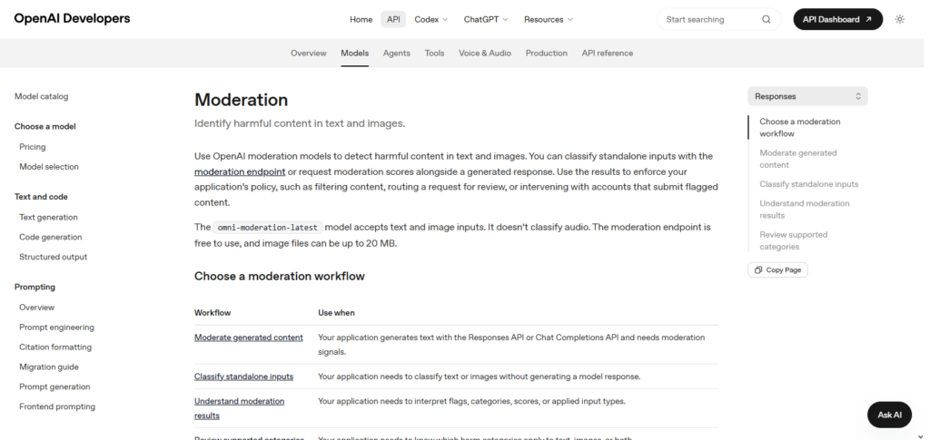 OpenAI Moderation API