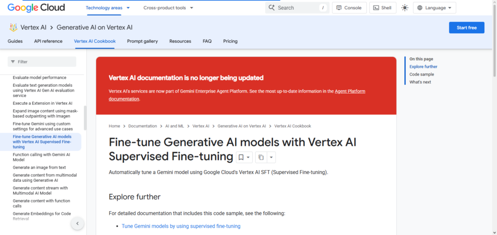Google Vertex AI Fine‑Tuning