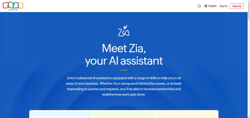 Zoho Zia