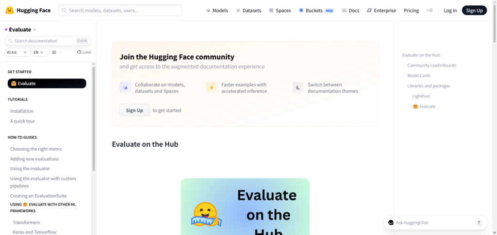 Hugging Face Evaluate