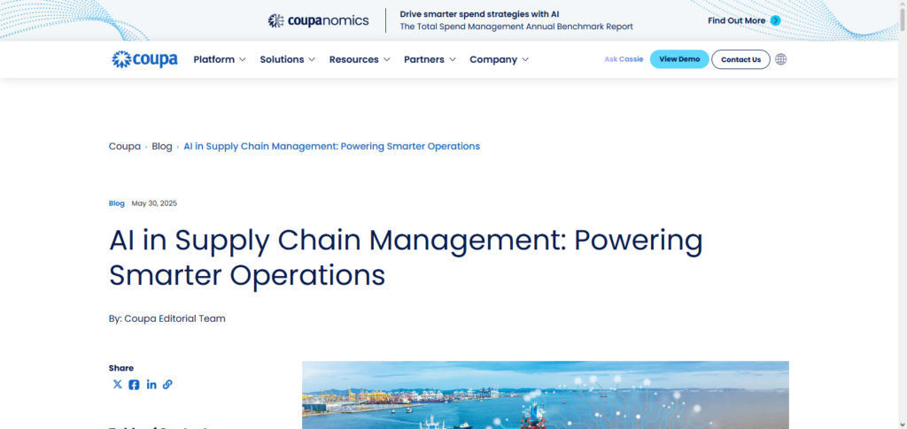 Coupa Supply Chain AI