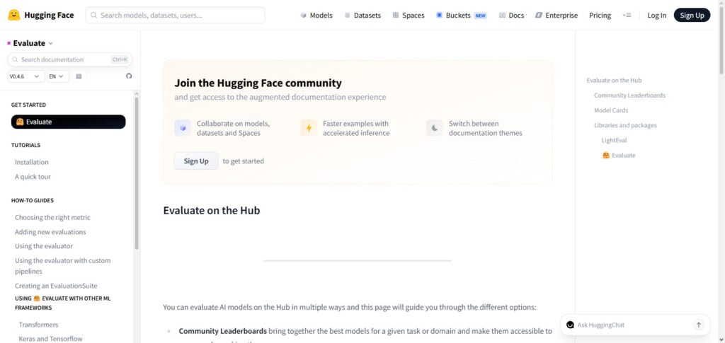 Hugging Face Evaluate
