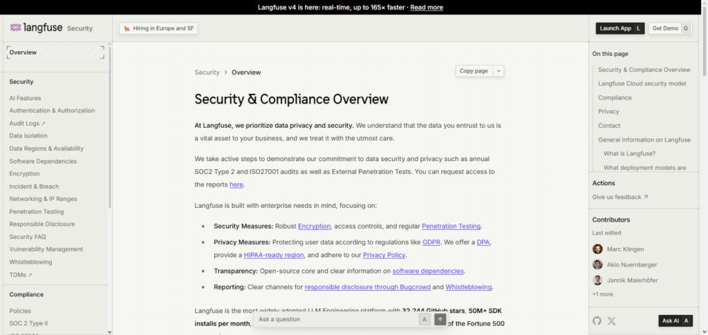 Langfuse Security