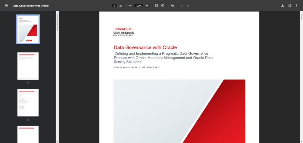 Oracle Enterprise Data Governance