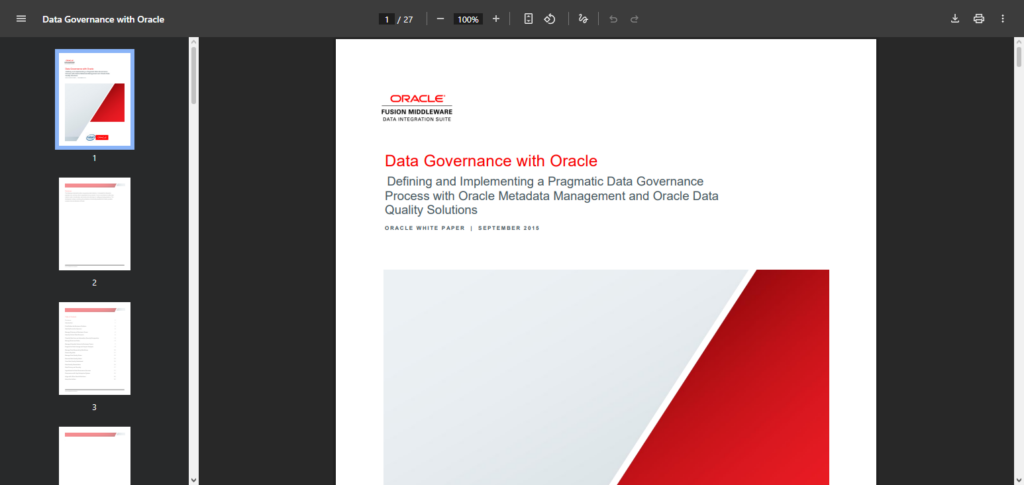 Oracle Enterprise Data Governance