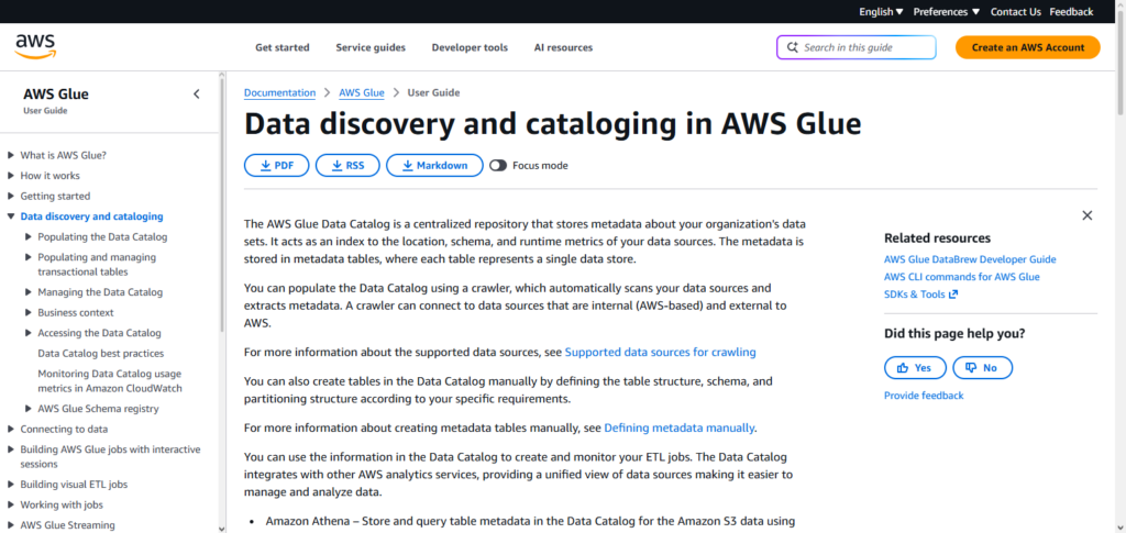 AWS Glue Data Catalog