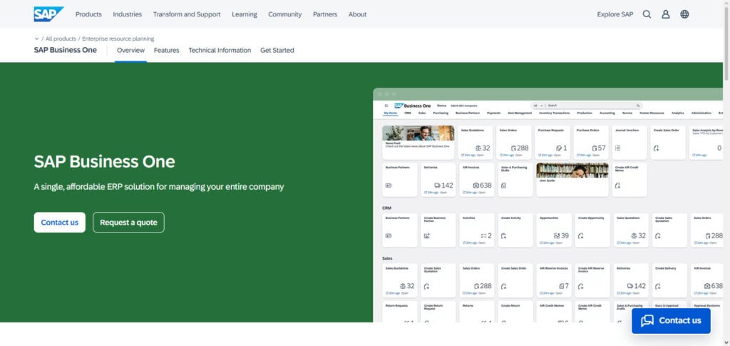 SAP Business One Planning