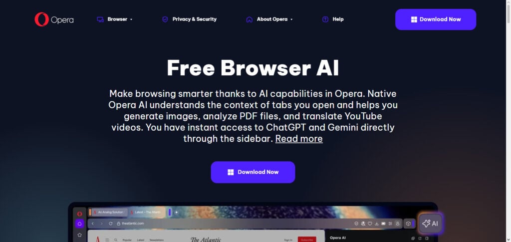 Opera AI Browser