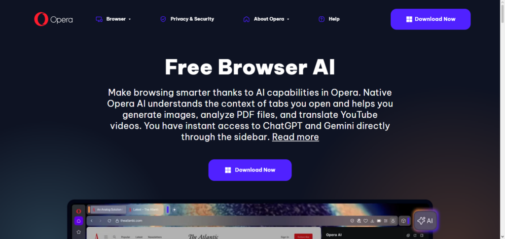 Opera AI Browser