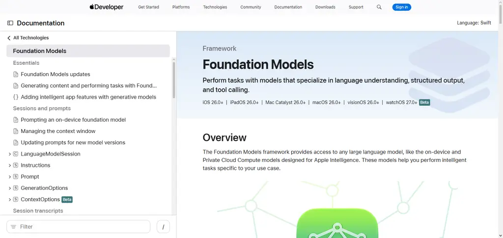 Apple Foundation Models