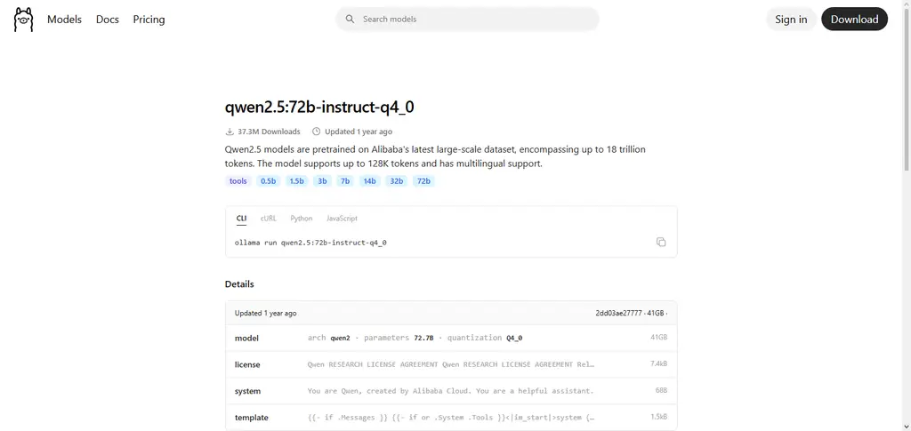 Qwen 2.5 72B Q4