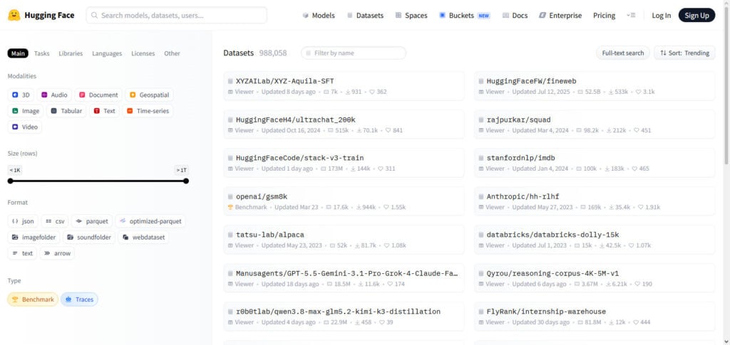 Hugging Face Datasets