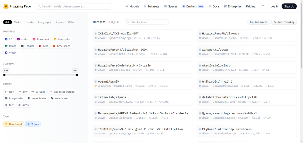 Hugging Face Datasets