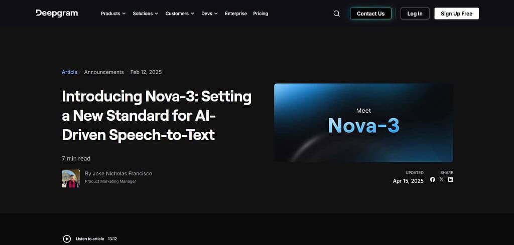 Deepgram Nova-3
