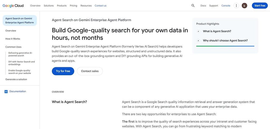 Google Cloud Vertex AI Search