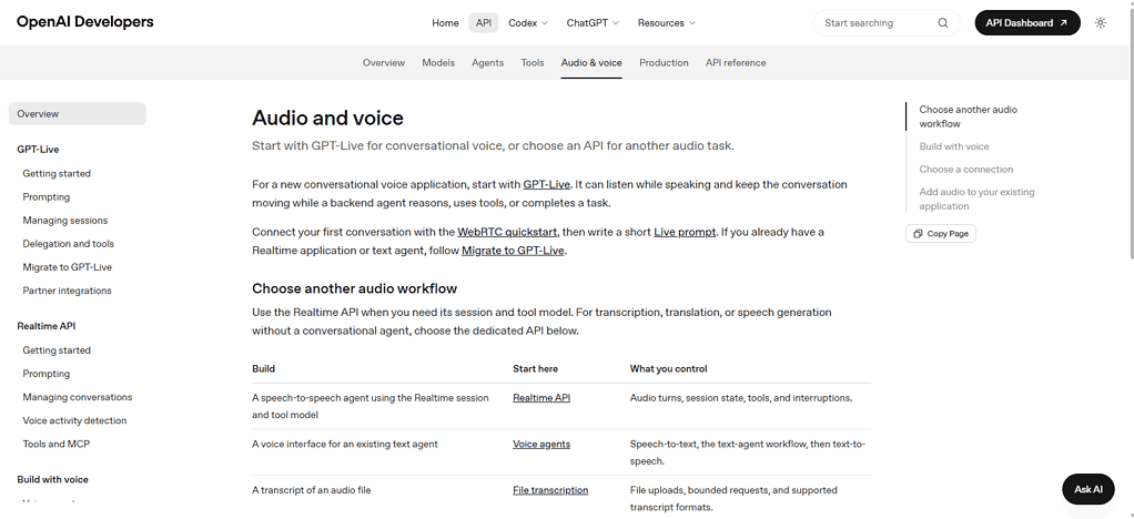 OpenAI Voice APIs