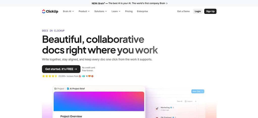 ClickUp Docs and AI