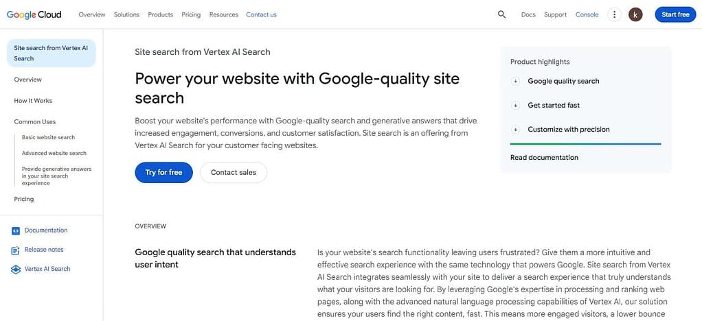 Google Vertex AI Search