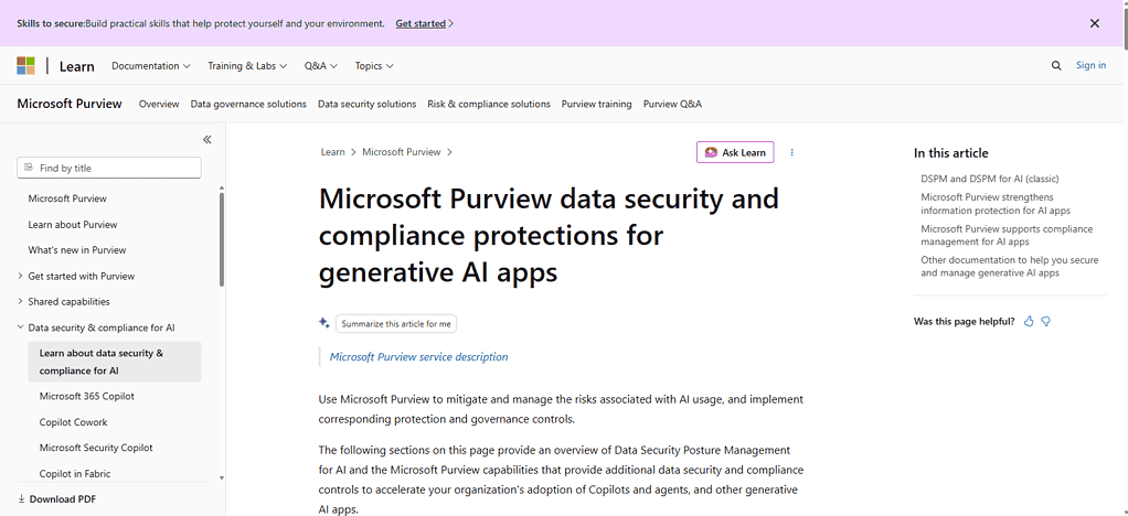 Microsoft Purview AI Hub
