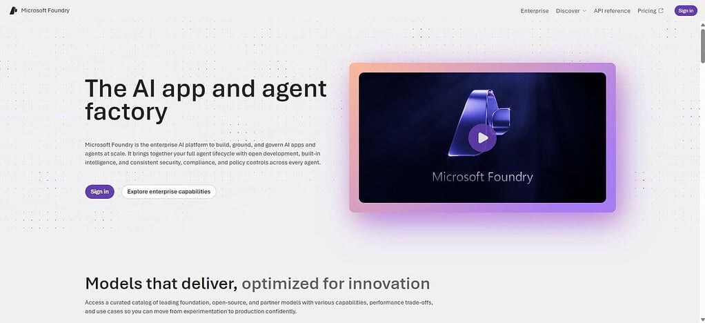 Microsoft Foundry (Azure AI Foundry)