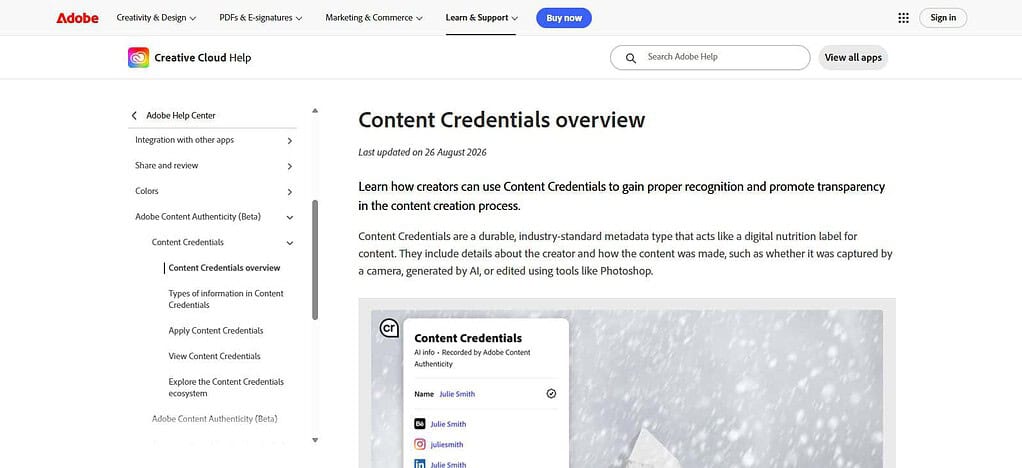 Adobe Content Credentials