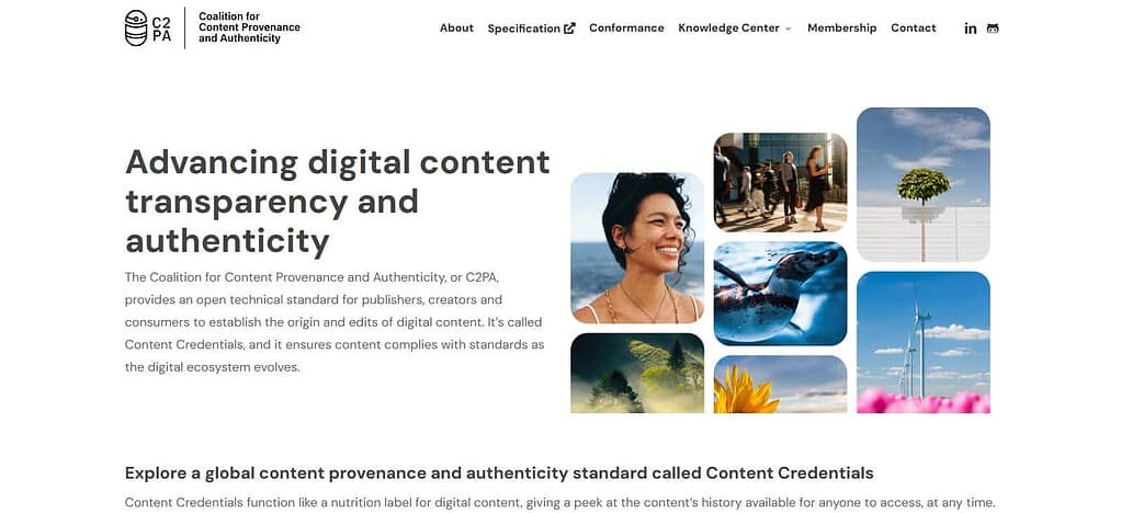 C2PA (Coalition for Content Provenance and Authenticity)