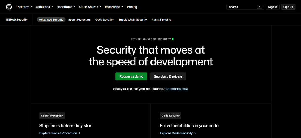 GitHub Advanced Security