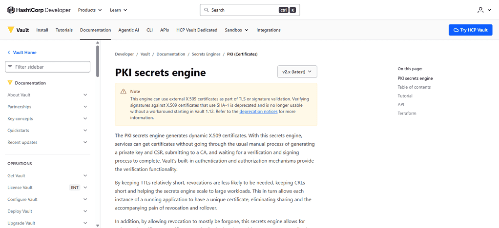 HashiCorp Vault PKI