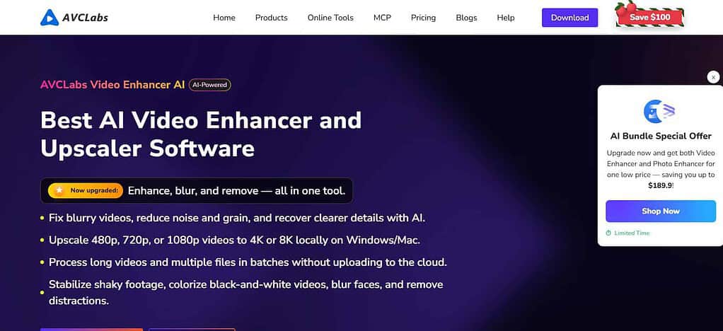 AVCLabs Video Enhancer AI