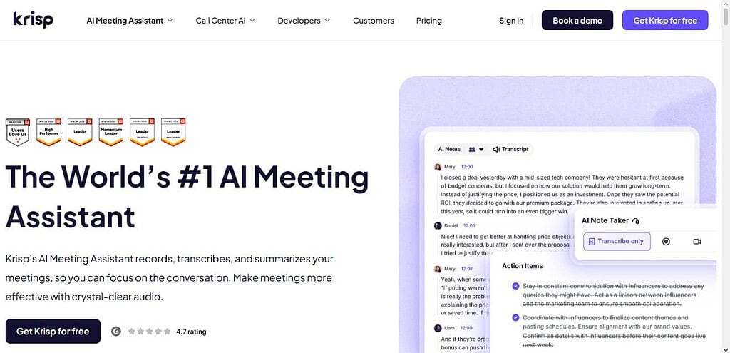 Krisp AI Meeting Assistant